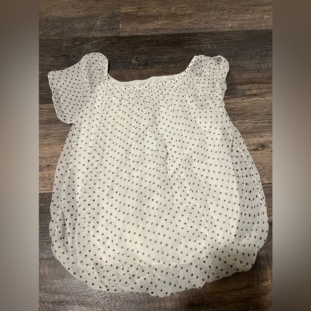 White Polka Dot Blouse